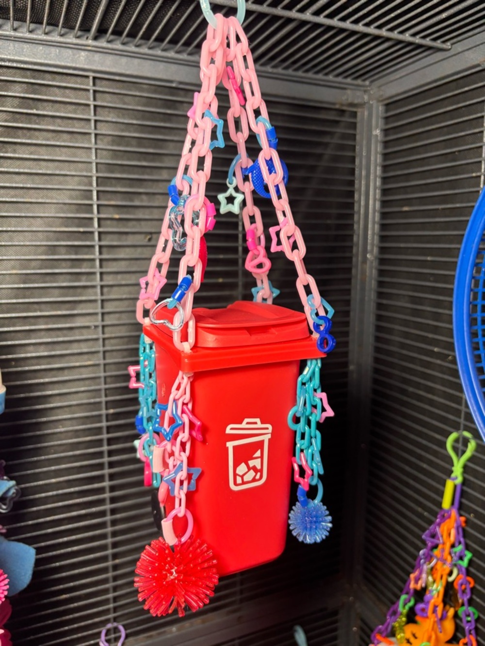 Cozy Trash Can Hideaway Toy for Sugar Gliders / Small Animal Exotic Pet Toys